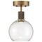 Access Lighting Port Nine Burgundy, Burgundy LED SemiFlush, Antique Brushed Brass Finish, Clear Glass 63148LEDD-ABB/CLR - alternate 4